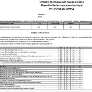 A picture of the BLTO Phase II Assessment Form.