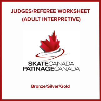 A picture of the judge/referee worksheet for adult interpretive events.