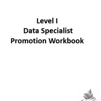 A picture of the Level I Data Specialist Workbook.