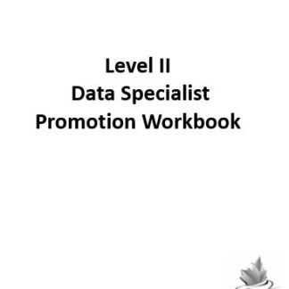 A picture of the Level II Data Specialist Workbook.