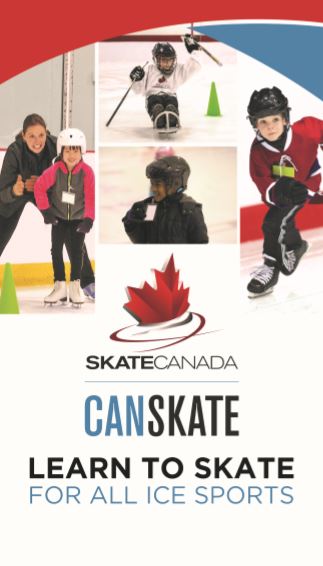 A picture of a digital poster promoting CanSkate.