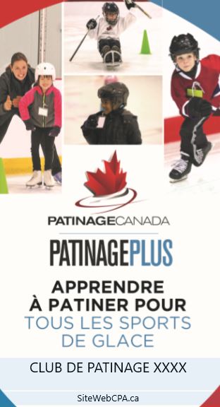 An image of a customizable template for a retractable banner to promote CanSkate.