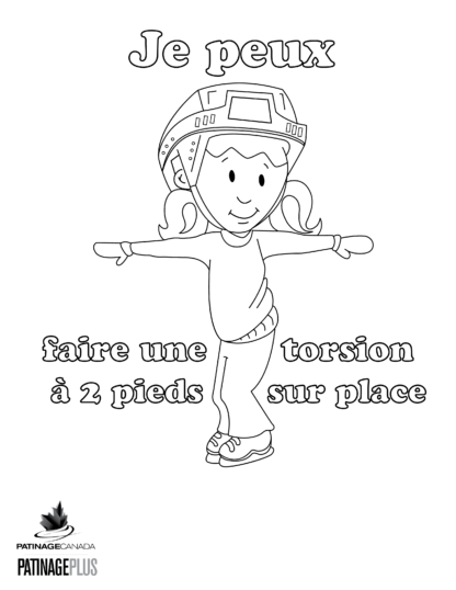 A picture of the colouring sheet with one skater twisting.