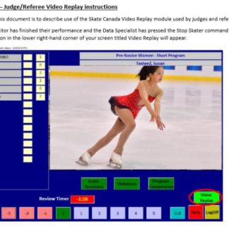 A photo of the Judge and Referee Video Replay Instructions module now available to judges and referees.