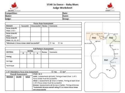 A picture of the STAR 3a judge worksheet.